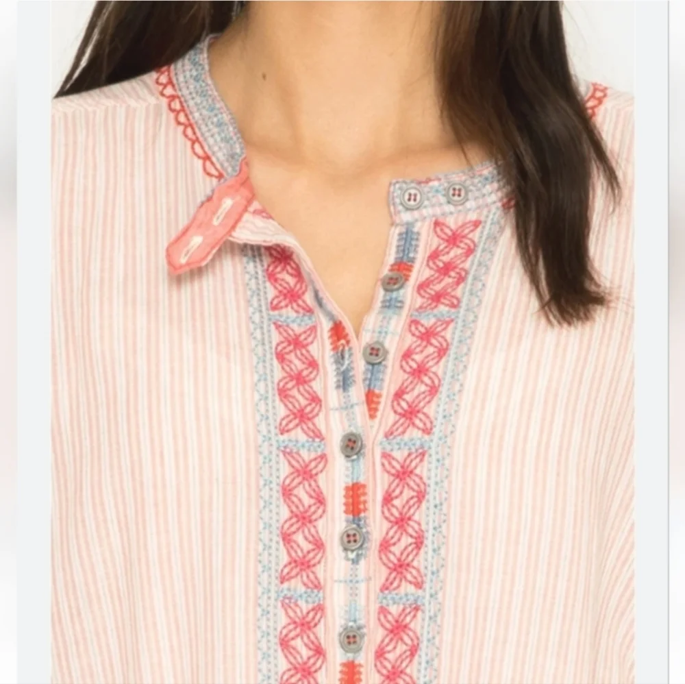 Johnny Was For Jackets And Tops Embroidered Oversized Tunic Small - Picture 2 of 7